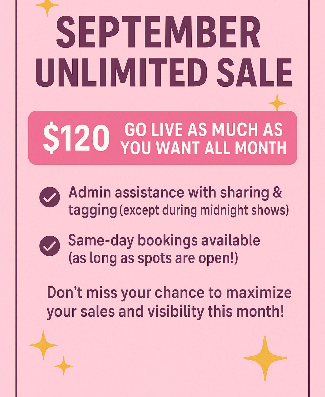 September Unlimited Live Shows