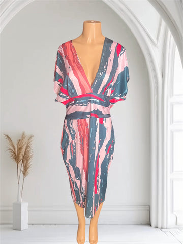 Colorful Mid Length Dress