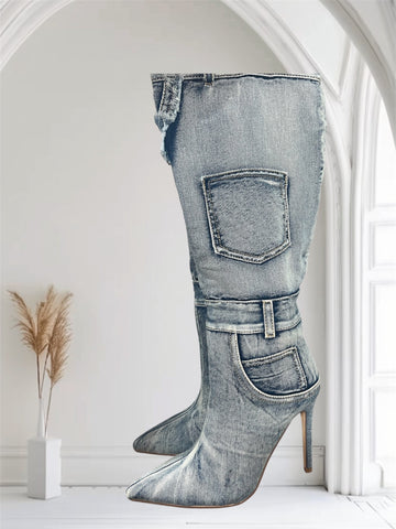 Denim Boots