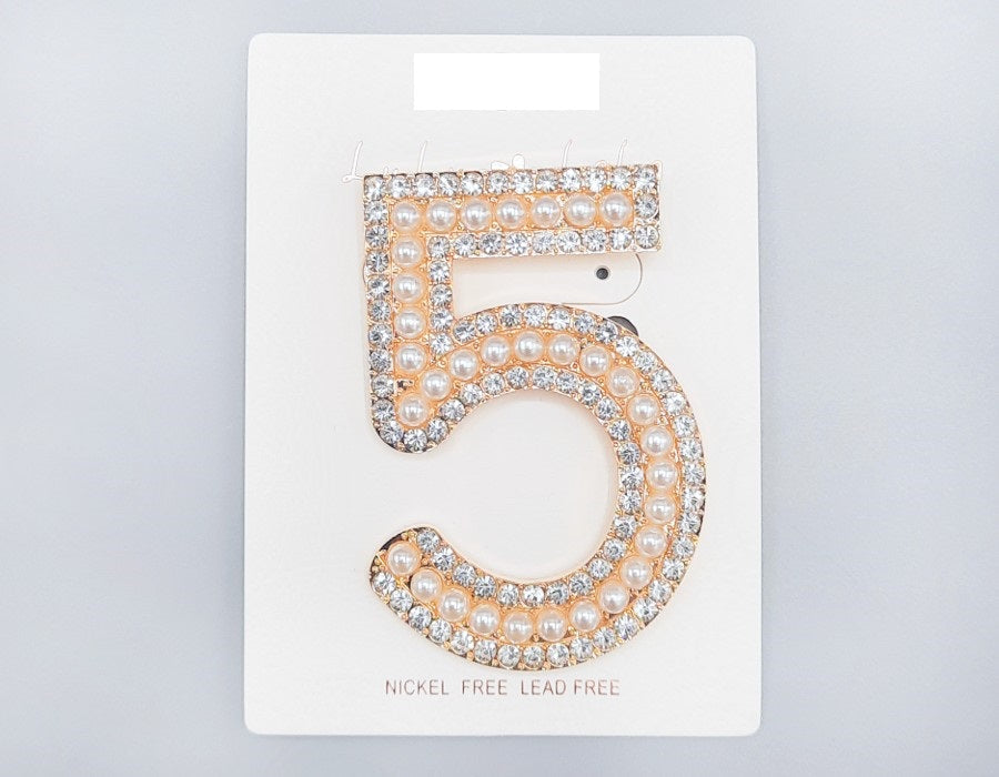 Number 5 Brooch